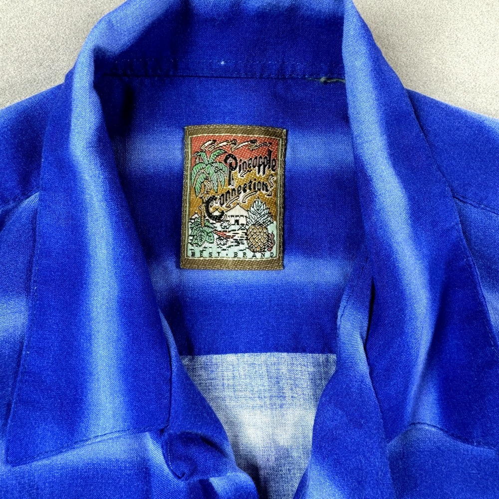 Pineapple Connection Hawaiian Shirt Men S Blue Cars Surfboards Palm‎ Classic - Picture 4 of 11